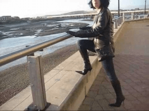 New Fashion 13_ Down by the Riverside- Leather and Denim in Boots (1)
