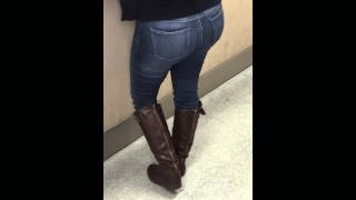 The Daily Press _ Woman- In Skinny Jeans in Boots at School